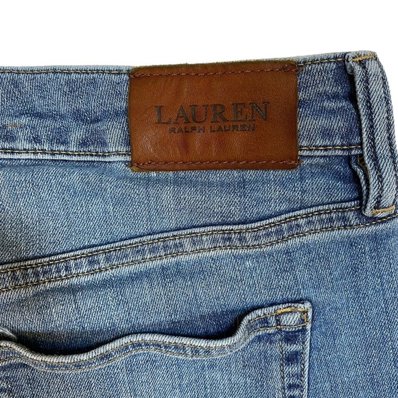 Lauren Ralph Lauren Women's Size 10 Blue Jeans Mid Rise Straight Leg Tapered - Picture 9 of 15